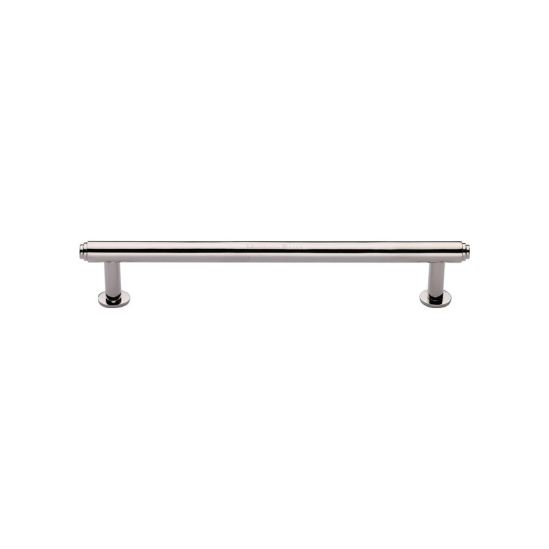 Heritage Brass Heritage Cabinet Pull Step Design with Rose, Polished Nickel, 12.8cm