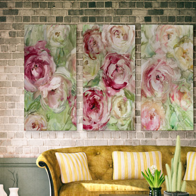 Rose grimpante - image multi-pièces sur toile