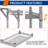 3 Tier Heavy Duty Rolling Utility Cart, 18" D x 30" W x 36.6" H Rolling Carts with Wheels