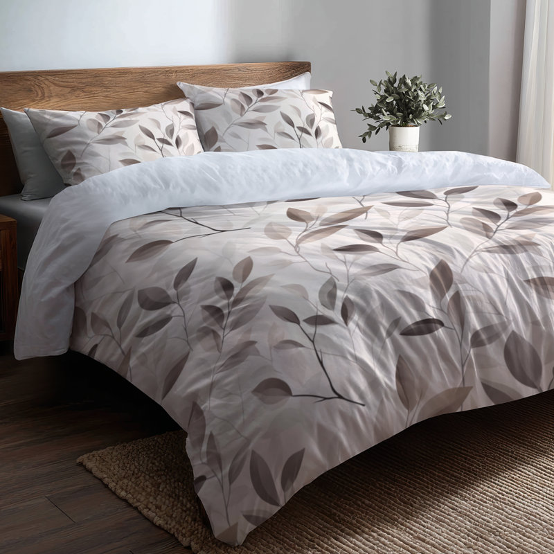 Ensemble de housse de couette 3 pièces Floral - Ensemble de housse de couette et coussin décoratif Country Farmhouse