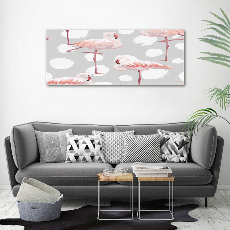 Flamingos - Wrapped Canvas Print