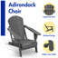 Felten Plastic Folding Adirondack Chair-1301260109