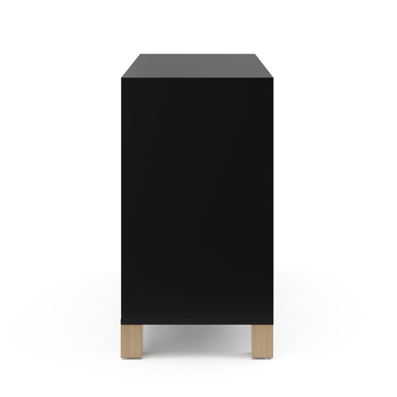 Black and Driftwood 3-Drawer Combo Nursery Dresser