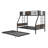 Twin Over Full Metal Bunk Bed With Trundle, Safety Guardrails & Dual Ladders, No Box Spring Needed