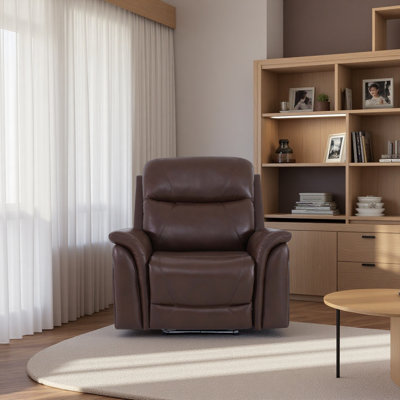 Fauteuil inclinable électrique 42 po en cuir respirant avec lumière DEL et port USB