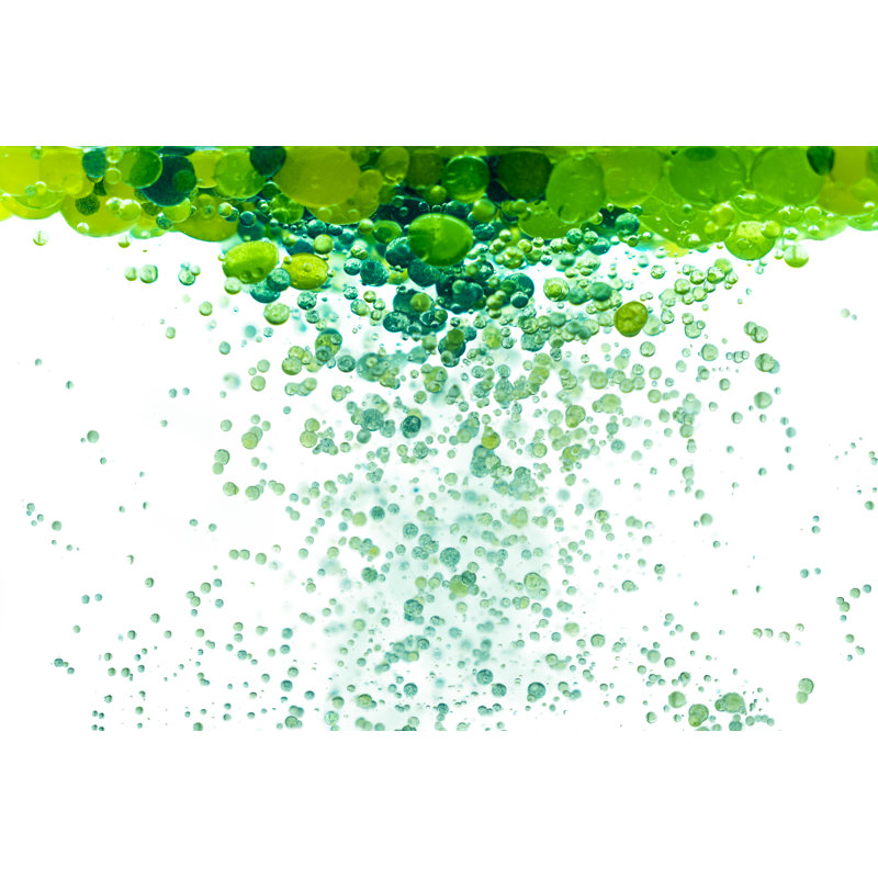 Macro Shoot Moving Paint Drops Of Bubbles Liquid - Wrapped Canvas Art Prints, 51cm H x 76cm W x 3.8cm D