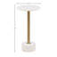 Rachael Marble End Table, White