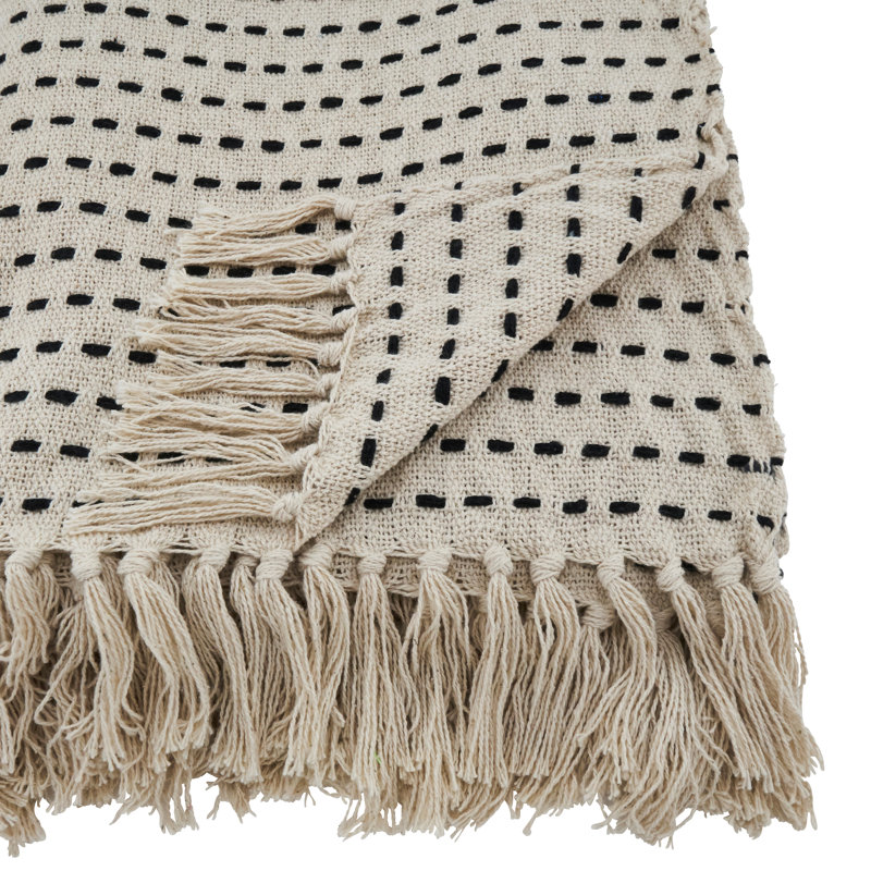 Fairdale Dashed Line Stitch Cotton Throw