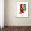« indiana map », reproduction d’impression sur toile tendue-15822460
