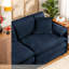 Ensemble de canapés spacieux en chenille, design moderne pour le salon, appartement