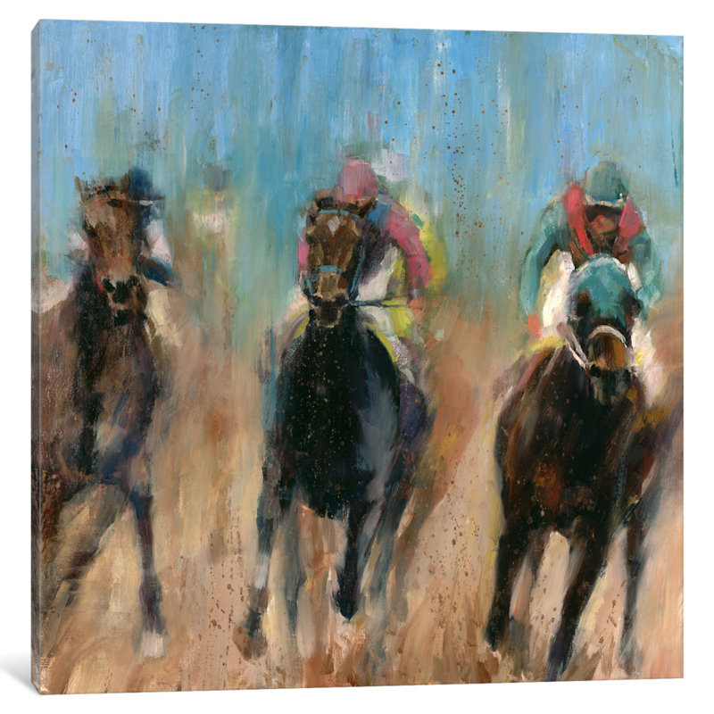 « run », reproduction sur toile, H 37 po x l 37 po x P 1,5 po, Toile tendue, Pas de tapis