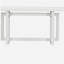 Table d'appoint moderne avec plateau en bois, table basse extra-longue, idéale pour les entrées, les couloirs, les salons, les vestibules, les couloirs-595390707