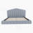 Velvet Upholstered Queen Bed Floor Bed Frame Shell-Shaped Headboard For Bedroom,No Box Spring Needed,Light Blue-1496574800