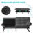 George Oliver  Upholstered Convertible Sofa With Adjustable Arms And Backs-511791188