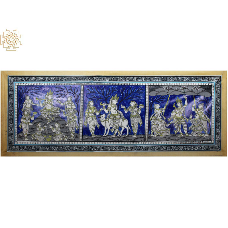 Krishna Playing Flute With Gopis