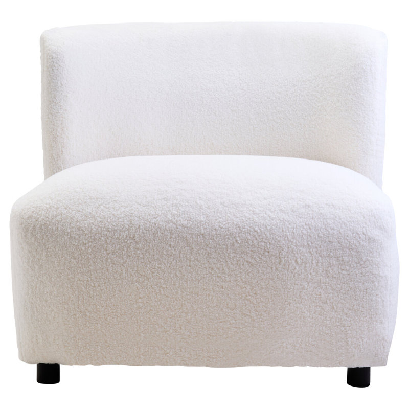 Upholstered Accent Chair, White