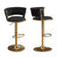  Ensemble de 2 tabourets de bar pivotants en velours rose, hauteur réglable moderne avec base en métal doré pour îlot de cuisine-762102624-755851906