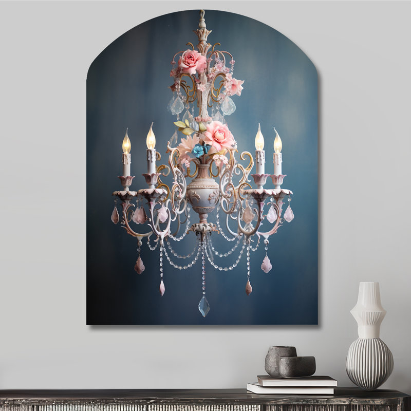 Jacarey - lustre en arc, impression murale de sculpture en métal asymétrique, H 34 po x l 25 po