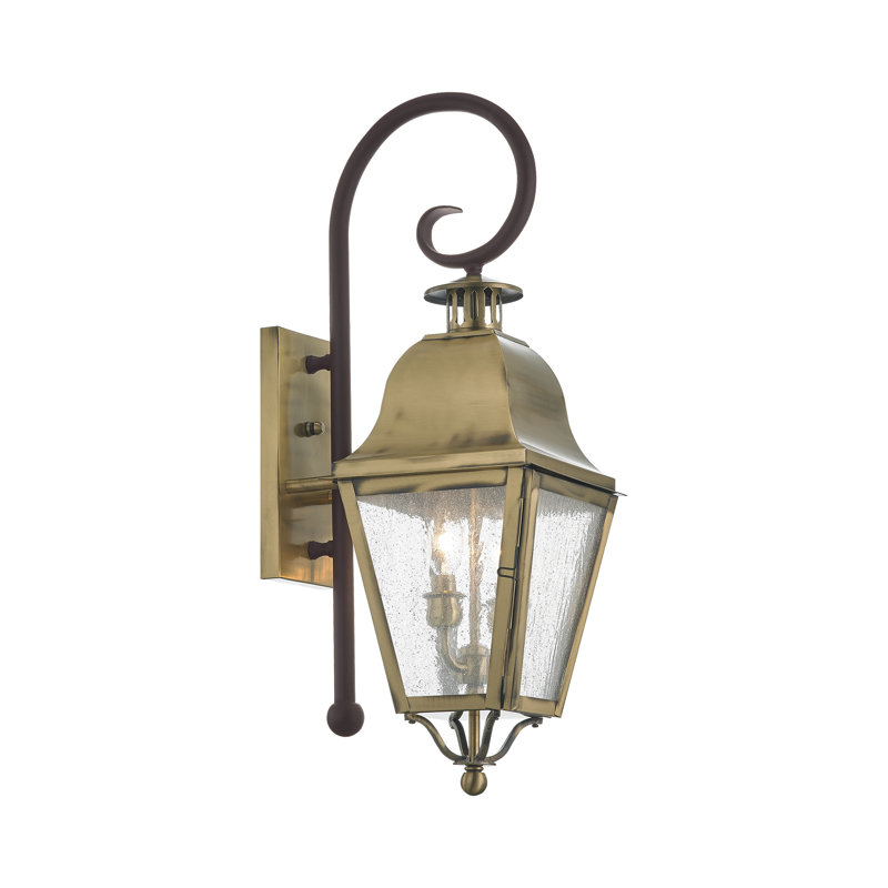 Arnfred Solid Brass Wall Light, 24.75" H x 8.25" W x 11.5" D, Antique Brass