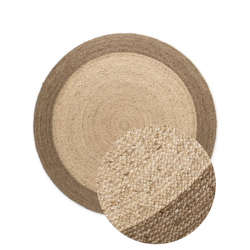 Jutta - Round Jute Rug by Hanse Home - Natural Rug, 100% Jute, Handwoven Boho for Living Room, Bedroom, Dining Room, Hallway