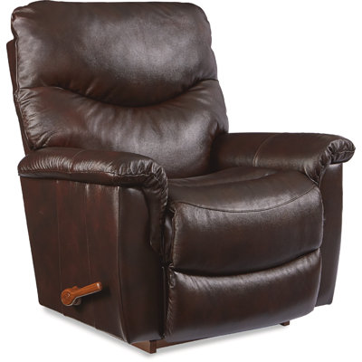 Fauteuil inclinable manuel berçant en cuir James