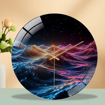 Horloge murale en verre 12 po