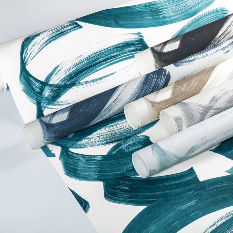 Rhapsody Laryo 11' L x 27.5" W Wallpaper Roll, Indigo