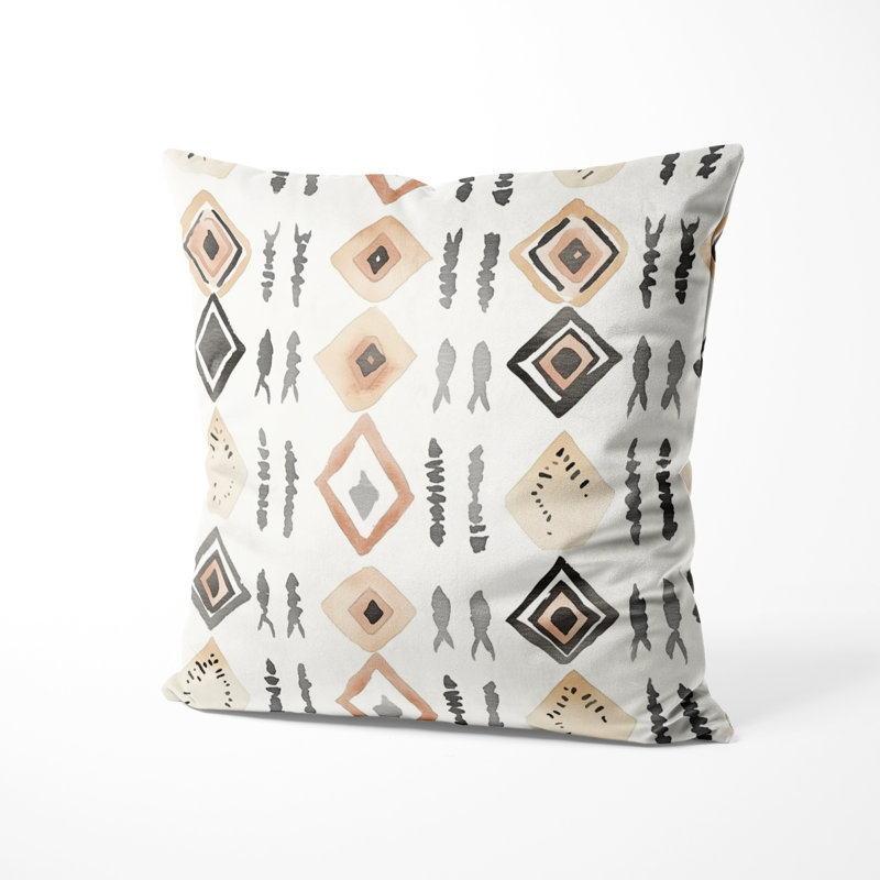 Coussin décoratif marocain - Coussin Boho, H 18 po x l 18 po