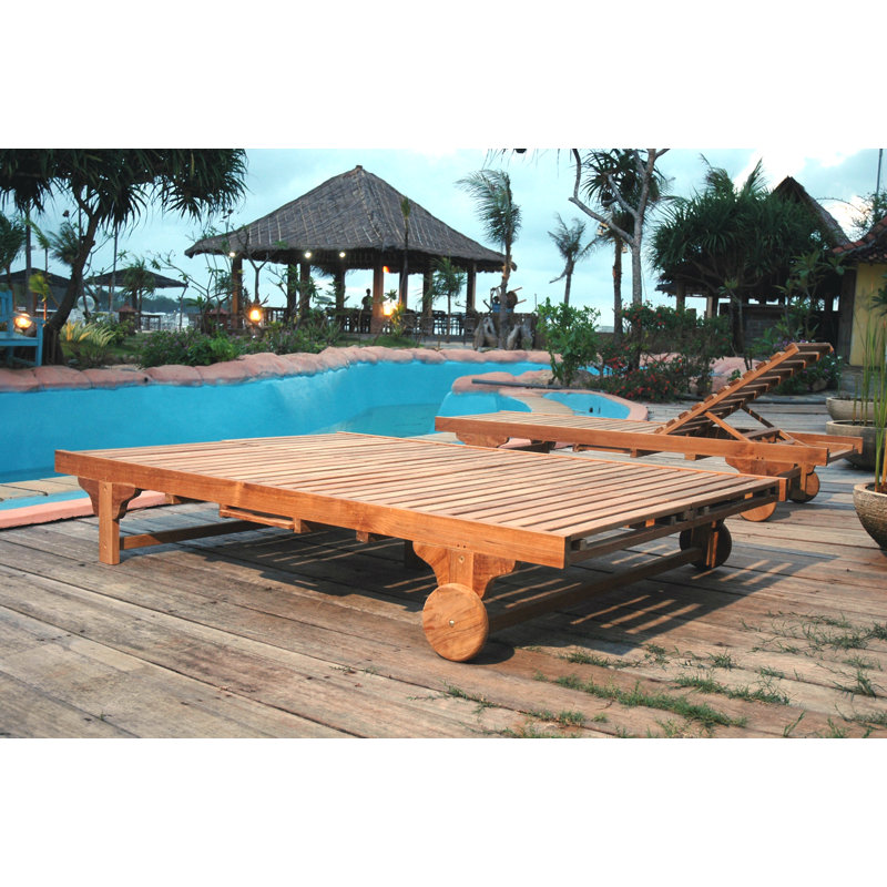 Bel-Air Outdoor Teak Chaise Lounge