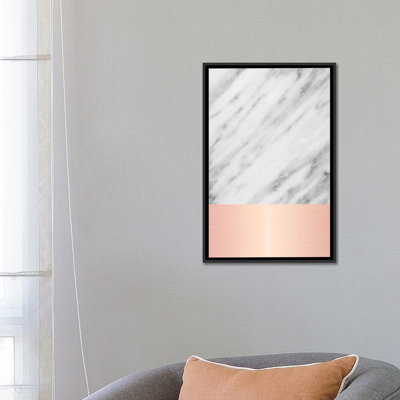 «Carrara Marble With Pink», impression sur toile