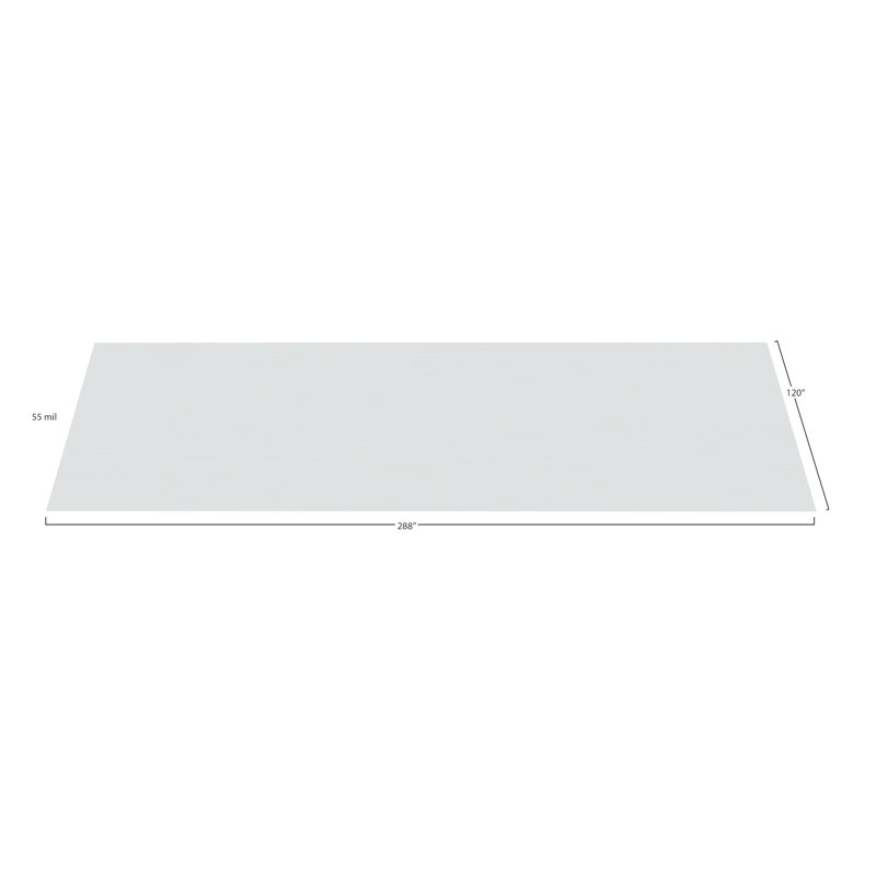 Rouleau de plancher de garage nervuré transparent, L 10 pi x l 24 pi