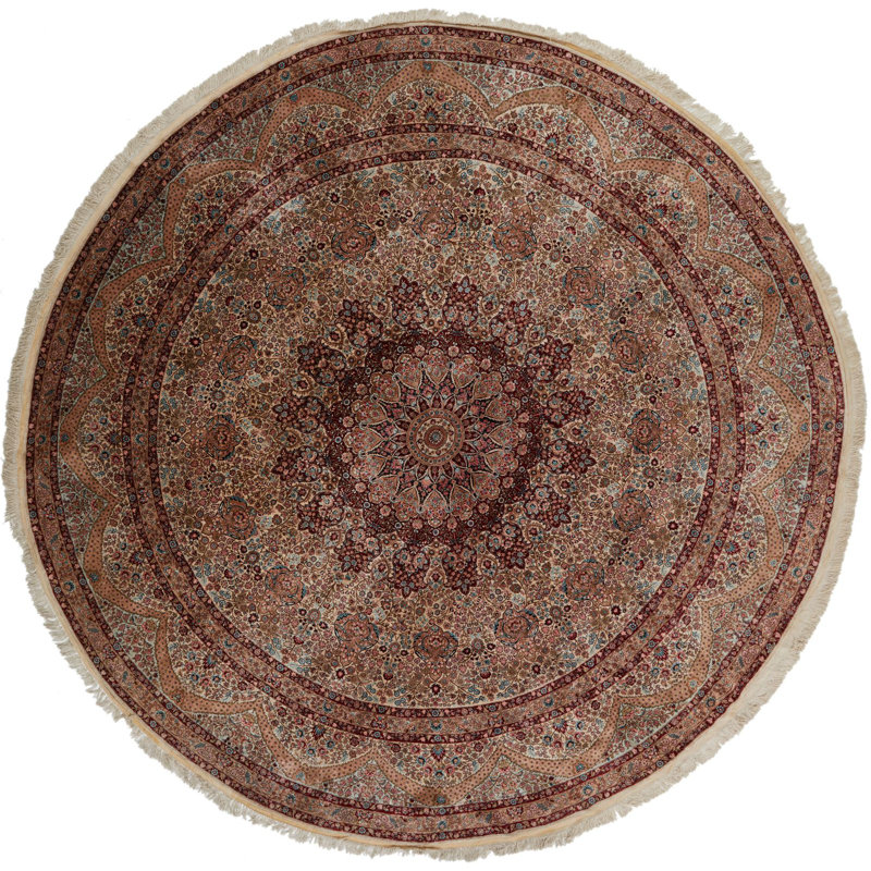 Tapis turc rose et multicolore 10 x 10