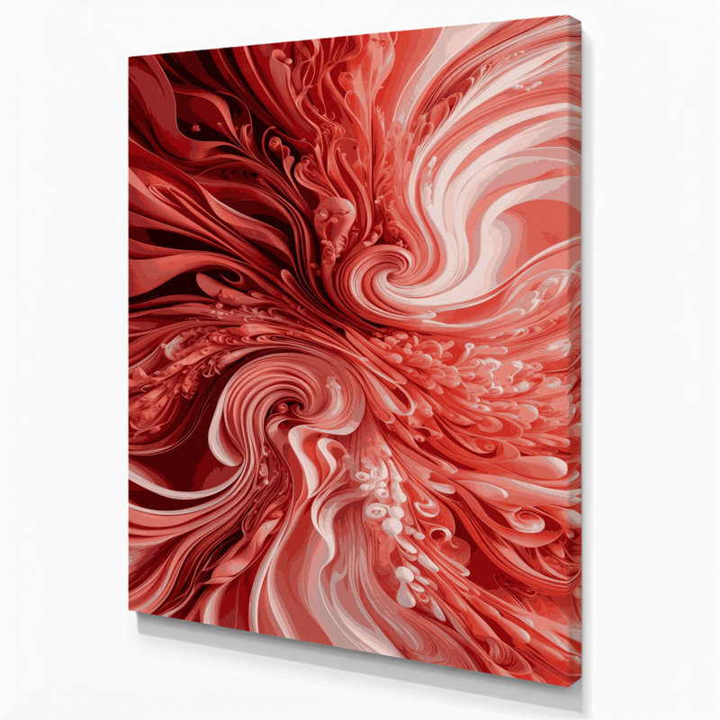 Art numérique sur toile, abstraction numérique 65, H 12 po x l 18 po