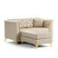 Canapé Chesterfield modulaire 2 places, canapé en similicuir avec capitonnage à boutons fait à la main, accoudoirs garnis de métal et pieds minces en métal, comprend 2 coussins-343844013