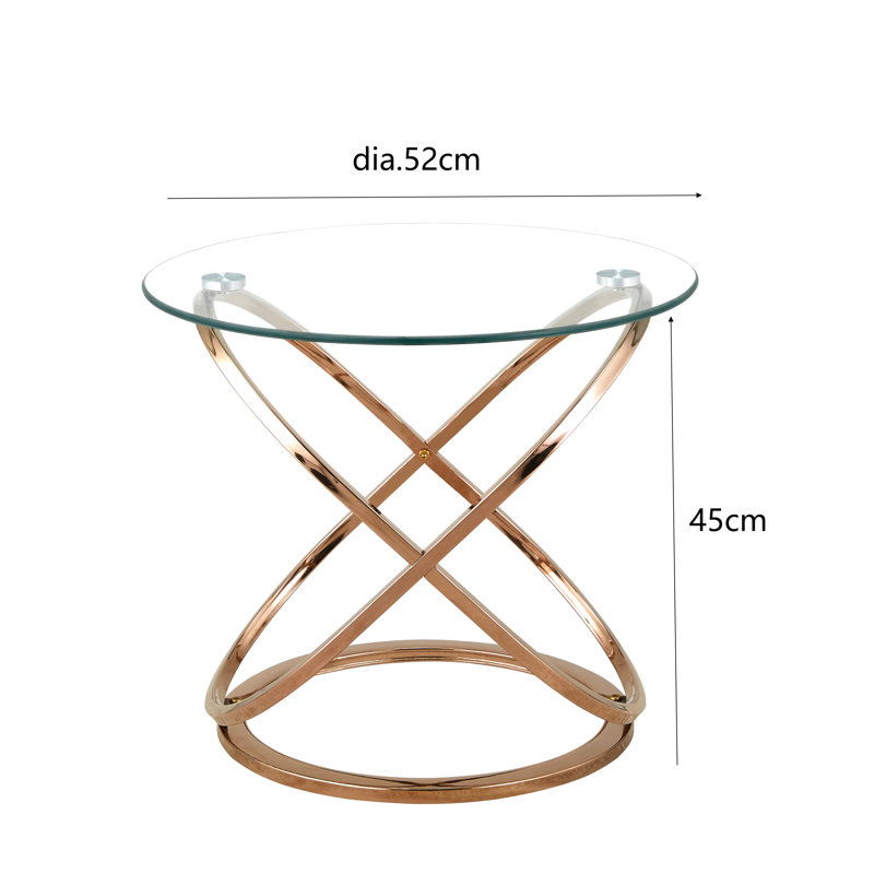 Claiden End Table, Gold