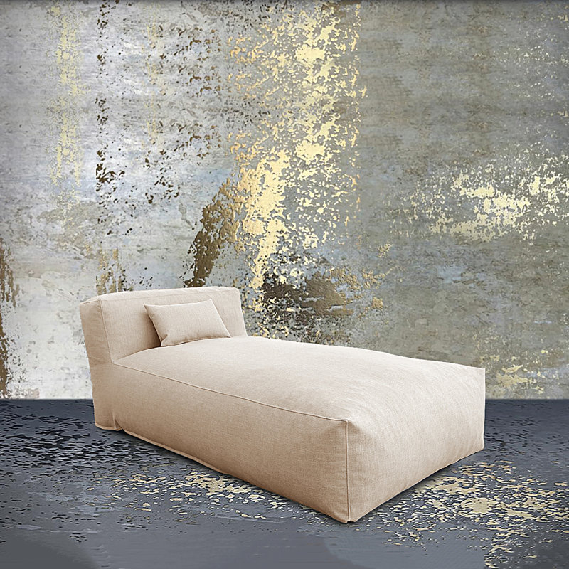 Méridienne simple de 60,63 po Adeen, Beige clair