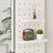  Modern Rubber Wood Wall Mounted Full Length Mirror with Sliding Panel and Adjustable Storage