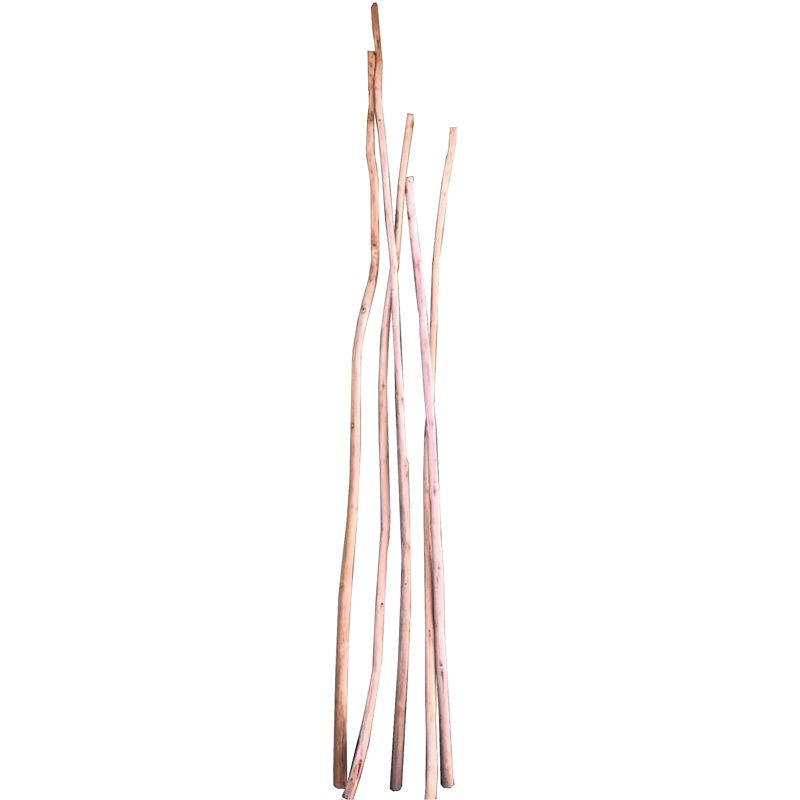 Poteau en bois légèrement courbé, H 78 po x l 1 po x P 1,75 po