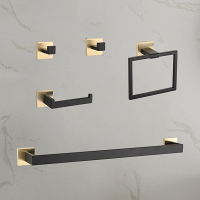 5-Piece 304 Stainless Steel Bathroom Hardware Set