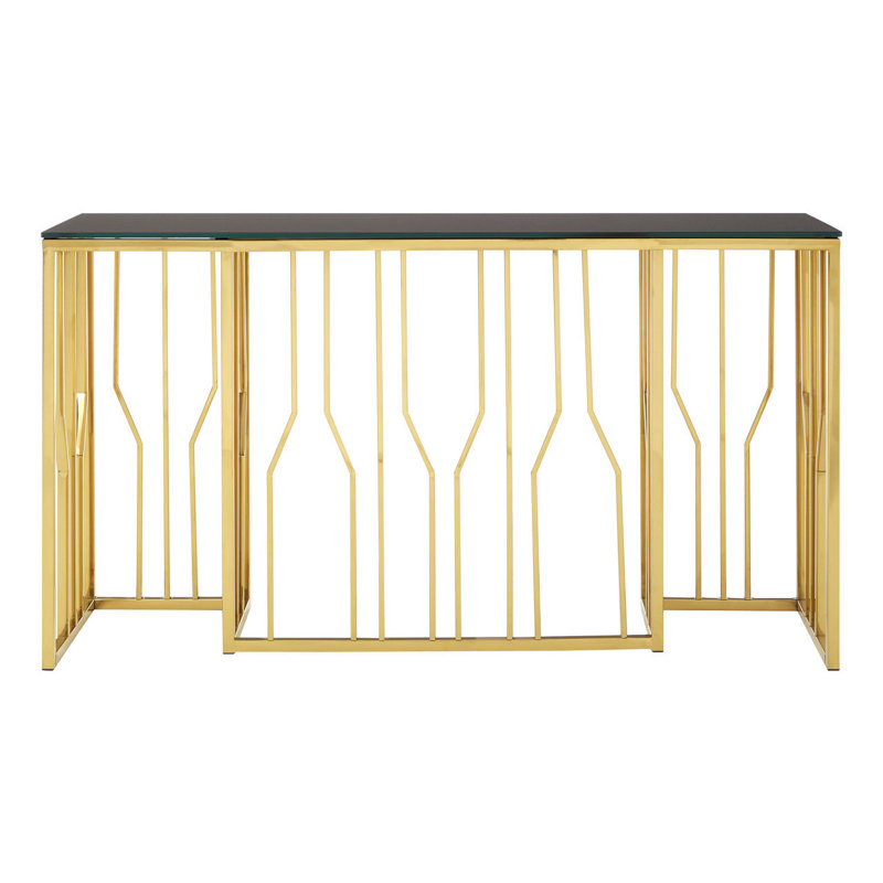 Redding 130cm Glass Top Console Table