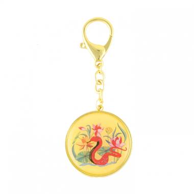 Bejeweled Dragon Amulet Key Chain Feng Shui Import
