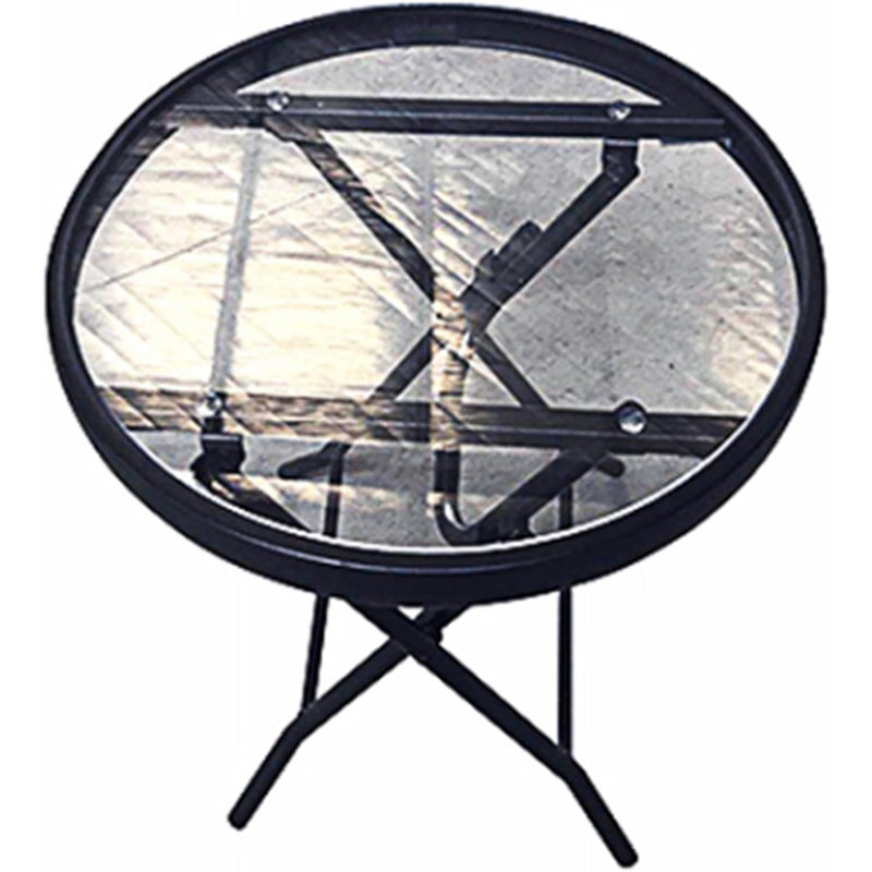 Table d'appoint ronde Courtyard Marbella, table d'appoint extérieure en acier de 16 pouces, modèle RXTV-1930-FST, quantité 1