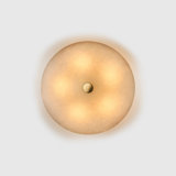 Magma Glass and Solid Brass 1 - Light LED Flush Mounted Sconce