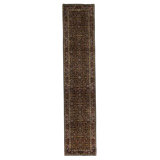 Hand Knotted Area Rug in Blue/Rust
