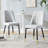 Tufted Upholstered Faux Leather Dining Chairs with Two Tone Metal Legs-818729254