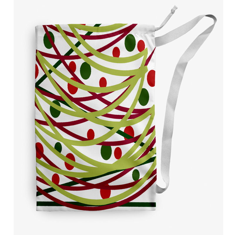 Fabric Laundry Bag with Handles, Small (29" H x 18" W), Green
