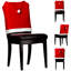 Ensemble de 4 housses de chaises 20 po - rouge-448587210