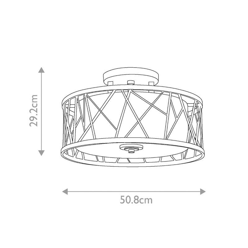 Talara Glass Semi Flush Mount