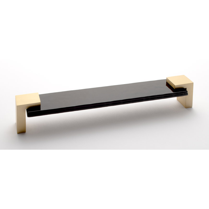 Affinity 8" Center to Center Bar Pull, Satin Brass/Black