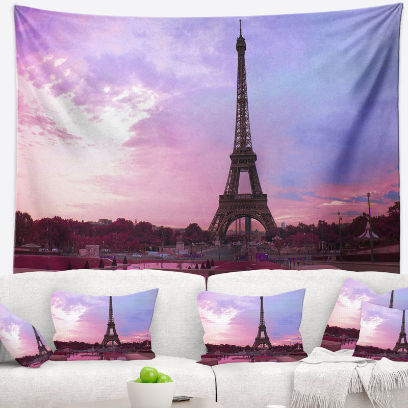 Tapisserie Schafer Landscape Paris Eiffel Tower, H 50 po x l 60 po